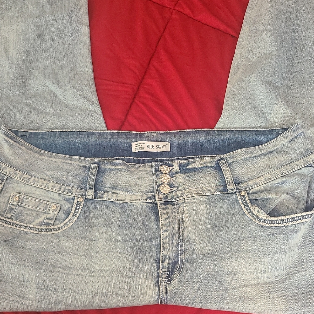Light Blue Women's Embelished Bootcut Jeans